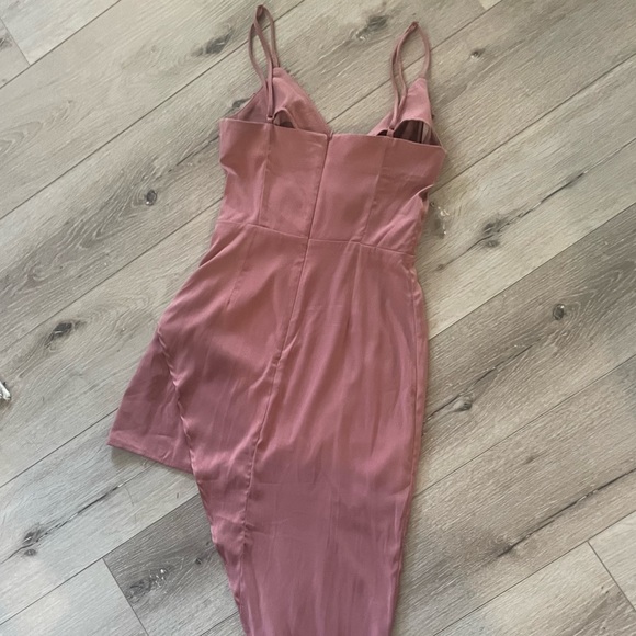 Lulu’s Let’s Celebrate Tonight Mauve Satin Dress - Picture 5 of 6